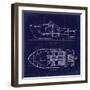 Boat Blueprint 2-Carole Stevens-Framed Art Print