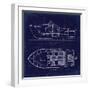 Boat Blueprint 2-Carole Stevens-Framed Art Print