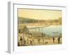 Boat-Bridge in Budapest-null-Framed Giclee Print