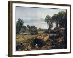 Boat Building Near Flatford Mill, 1815-John Constable-Framed Giclee Print