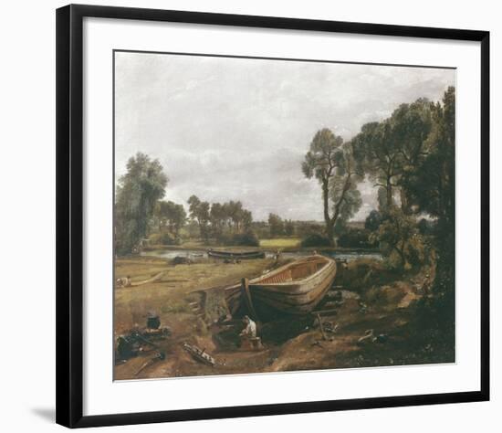 Boat-Building near Flatford Mill-John Constable-Framed Premium Giclee Print