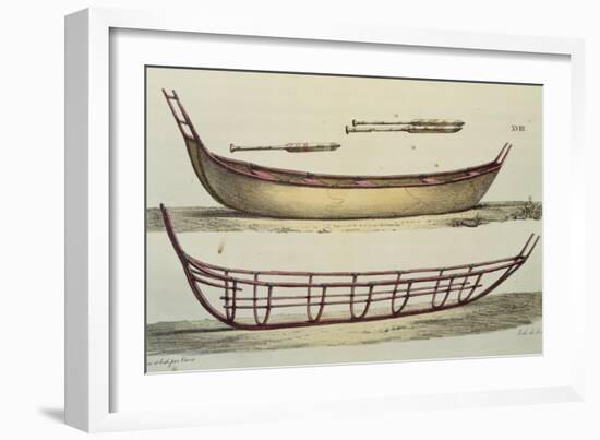 Boat Building Techniques for Rowing Boats on the Aleutian Islands from a New Voyage Round the World-Vincenzo Cabianca-Framed Giclee Print