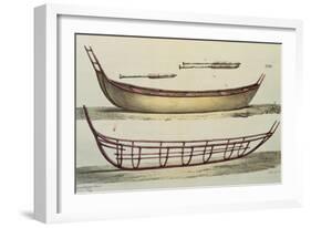 Boat Building Techniques for Rowing Boats on the Aleutian Islands from a New Voyage Round the World-Vincenzo Cabianca-Framed Giclee Print
