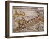 Boat Carrying Soldiers Down the River Nile, Mosaic Pavement, c. 80 BC Roman, Praenesta, Italy-null-Framed Photographic Print