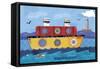 Boat Collage-Holli Conger-Framed Stretched Canvas