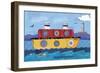 Boat Collage-Holli Conger-Framed Premium Giclee Print