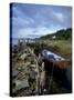 Boat, Cottage and Loch Fyne Near Furnace, Argyll and Bute, Scotland, United Kingdom, Europe-Patrick Dieudonne-Stretched Canvas