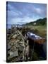 Boat, Cottage and Loch Fyne Near Furnace, Argyll and Bute, Scotland, United Kingdom, Europe-Patrick Dieudonne-Stretched Canvas