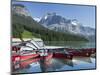 Boat Dock and Canoes for Rent on Emerald Lake, Yoho National Park,British Columbia-Howard Newcomb-Mounted Photographic Print