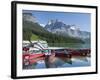 Boat Dock and Canoes for Rent on Emerald Lake, Yoho National Park,British Columbia-Howard Newcomb-Framed Photographic Print