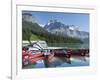 Boat Dock and Canoes for Rent on Emerald Lake, Yoho National Park,British Columbia-Howard Newcomb-Framed Photographic Print