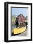 Boat & Dock Peggy's Cove NS-null-Framed Art Print