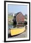 Boat & Dock Peggy's Cove NS-null-Framed Art Print