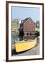 Boat & Dock Peggy's Cove NS-null-Framed Art Print