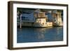 Boat docks and boats at Indiana Dunes, Indiana, USA-Anna Miller-Framed Photographic Print