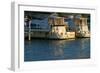 Boat docks and boats at Indiana Dunes, Indiana, USA-Anna Miller-Framed Photographic Print