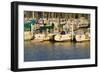 Boat docks and boats at Indiana Dunes, Indiana, USA-Anna Miller-Framed Photographic Print