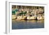 Boat docks and boats at Indiana Dunes, Indiana, USA-Anna Miller-Framed Photographic Print