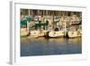 Boat docks and boats at Indiana Dunes, Indiana, USA-Anna Miller-Framed Photographic Print