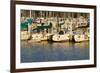 Boat docks and boats at Indiana Dunes, Indiana, USA-Anna Miller-Framed Photographic Print