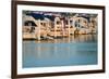 Boat docks and boats at Indiana Dunes, Indiana, USA-Anna Miller-Framed Premium Photographic Print