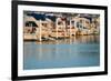 Boat docks and boats at Indiana Dunes, Indiana, USA-Anna Miller-Framed Premium Photographic Print