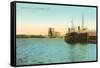 Boat Docks, Green Bay, Wisconsin-null-Framed Stretched Canvas