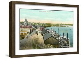 Boat Docks, St. Paul, Minnesota-null-Framed Art Print