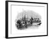 Boat Drawn over a Sluice or Lock on a Canal, 1847-Giles-Framed Giclee Print