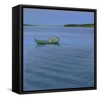 Boat Excursion on an Idyllic Lake-Harald Slott-Möller-Framed Stretched Canvas