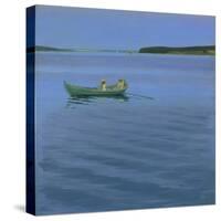 Boat Excursion on an Idyllic Lake-Harald Slott-Möller-Stretched Canvas