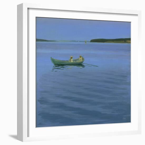 Boat Excursion on an Idyllic Lake-Harald Slott-Möller-Framed Giclee Print