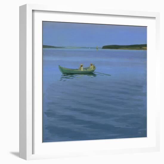 Boat Excursion on an Idyllic Lake-Harald Slott-Möller-Framed Giclee Print