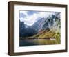 Boat excursion on lake Koenigssee, Berchtesgaden NP, Bavaria, Germany.-Martin Zwick-Framed Photographic Print