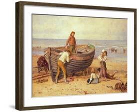 Boat, Figures and Sea-Myles Birket Foster-Framed Giclee Print