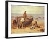 Boat, Figures and Sea-Myles Birket Foster-Framed Giclee Print
