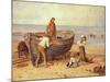 Boat, Figures and Sea-Myles Birket Foster-Mounted Giclee Print