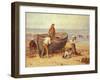 Boat, Figures and Sea-Myles Birket Foster-Framed Giclee Print