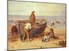 Boat, Figures and Sea-Myles Birket Foster-Mounted Giclee Print