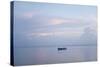 Boat Floating on Water close to Shore, Grand Anse, Praslin Island, Seychelles-Guido Cozzi-Stretched Canvas