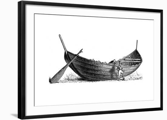 Boat for Fourteen Pairs of Oars, Found at Nydam, Jutland, 1892-null-Framed Giclee Print