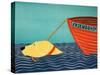 Boat Friendship Yellow-Stephen Huneck-Stretched Canvas