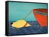 Boat Friendship Yellow-Stephen Huneck-Framed Stretched Canvas