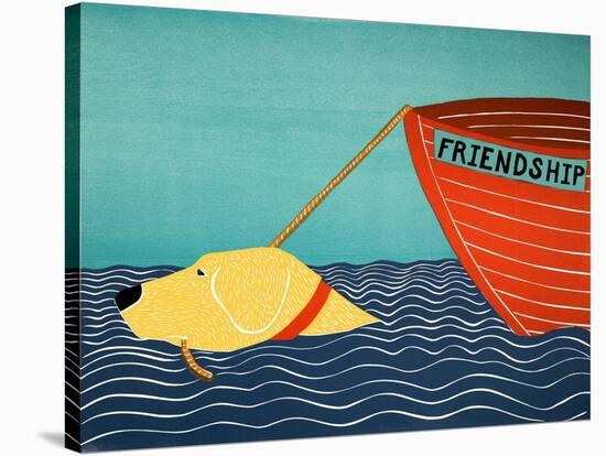 Boat Friendship Yellow-Stephen Huneck-Stretched Canvas