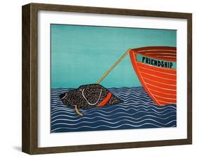 Boat Frienship Black-Stephen Huneck-Framed Giclee Print