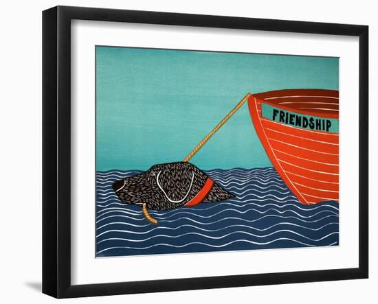 Boat Frienship Black-Stephen Huneck-Framed Giclee Print