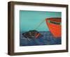 Boat Frienship Black-Stephen Huneck-Framed Premium Giclee Print