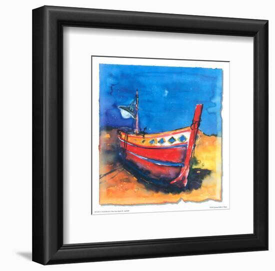 Boat from Algarve II-Hans Oosterban-Framed Art Print