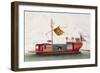 Boat from Eastern Seas of China, Painted on Silk by Unknown Artist, 19th Century-null-Framed Giclee Print