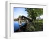 Boat Garage in the Schwaigfurt Pond Bad Schussenried, Baden-WŸrttemberg, Germany-Markus Leser-Framed Photographic Print